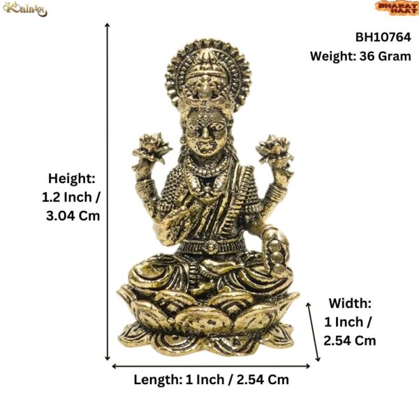 KALARAMBH Brass Lakshmi 1.2 Inch, 1 Pcs BH10764