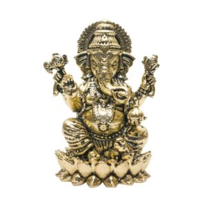 KALARAMBH Brass Ganesha 1.9 Inch, 1 Pcs BH10769