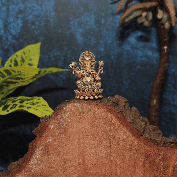 KALARAMBH Brass Ganesha 1.9 Inch, 1 Pcs BH10769