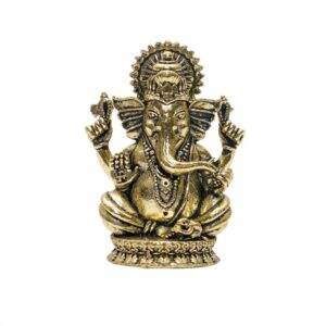 KALARAMBH Brass Ganesha 1.2 Inch, 1 Pcs BH10770