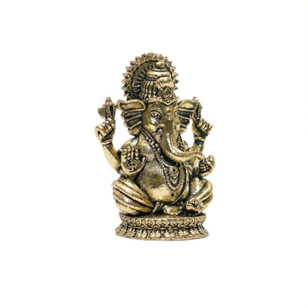 KALARAMBH Brass Ganesha 1.2 Inch, 1 Pcs BH10770