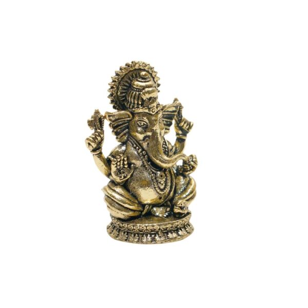 KALARAMBH Brass Ganesha 1.2 Inch, 1 Pcs BH10770