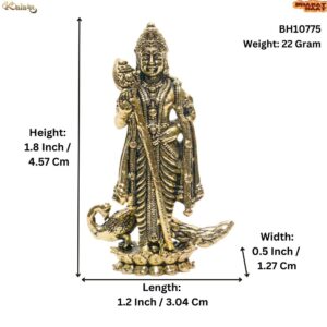 KALARAMBH Brass kartikeya 1.8 Inch, 1 Pcs BH10775