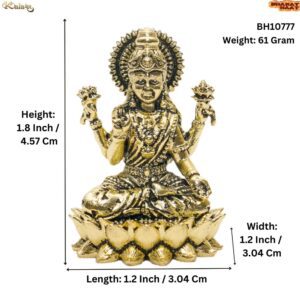 KALARAMBH Brass Lakshmi 1.8 Inch, 1 Pcs BH10777