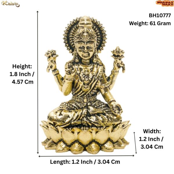 KALARAMBH Brass Lakshmi 1.8 Inch, 1 Pcs BH10777