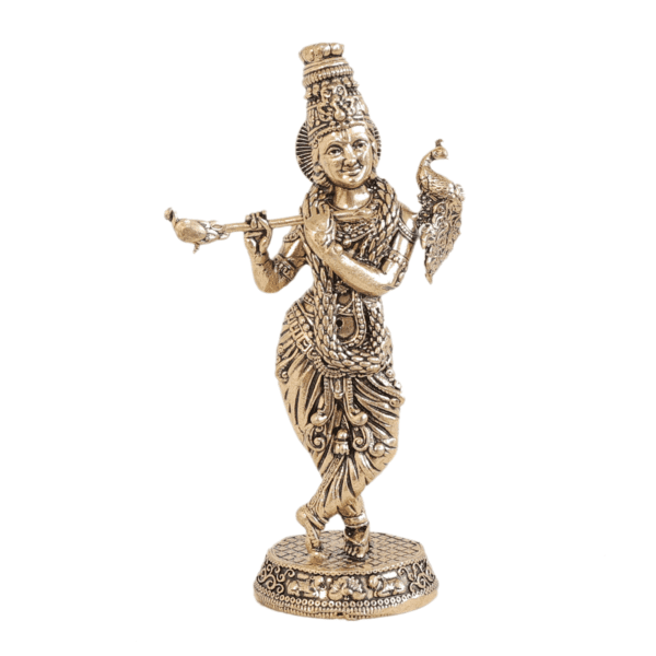 Brass Krishna 4.5 Inch KBH11201