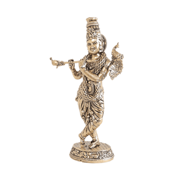 Brass Krishna 4.5 Inch KBH11201