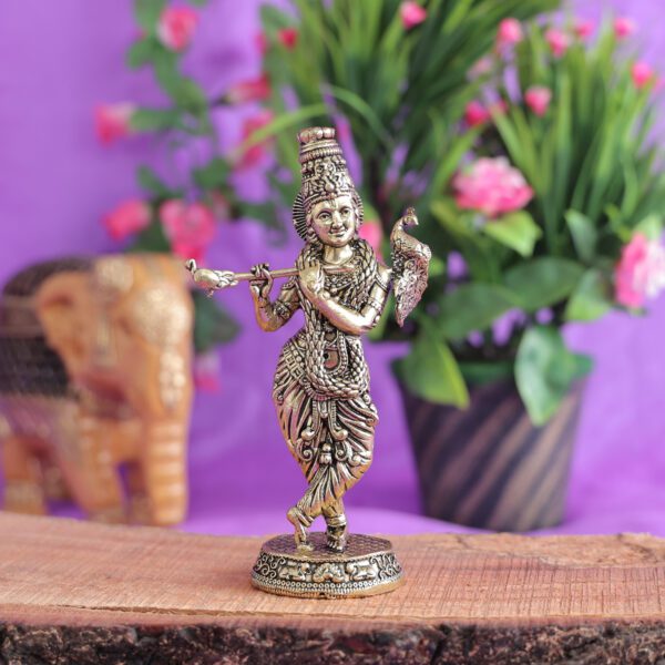 Brass Krishna 4.5 Inch KBH11201