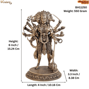 Brass Panchmukhi Hanuman 6 Inch KBH11250