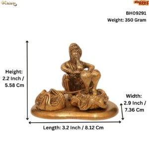 KALARAM BH09291 Brass snake charmer 2.2 Inch, Pcs BH09291