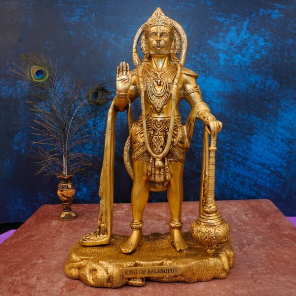 King of Salangpur Brass Hanuman Murti 16.5"Height BH10892_N