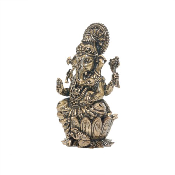 KALARAMBH Brass Ganesha 5.8 Inch, 1 Pcs BH10834