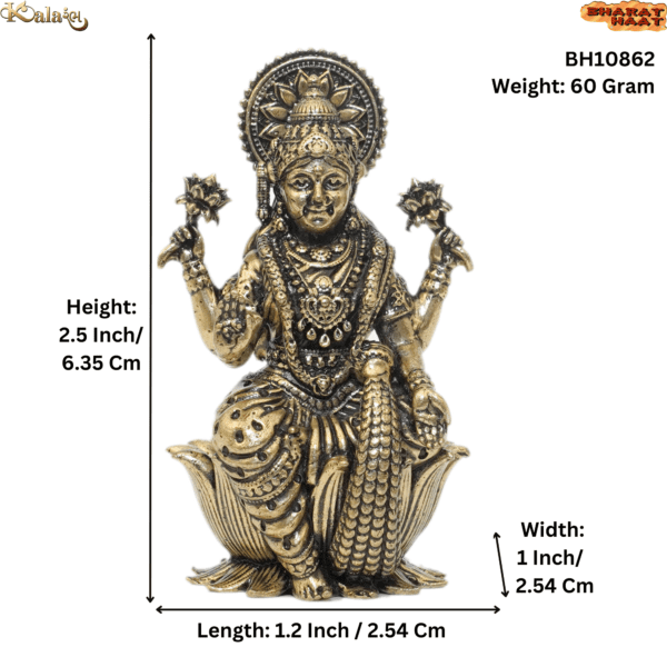 KALARAMBH Brass Lakshmi 2.5 Inch, 1 Pcs BH10862