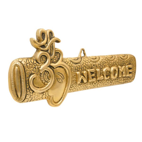 KALARAMBH Brass Om Ganesha Welcome Hanging 6.6 Inch, 1 Pcs BH10876