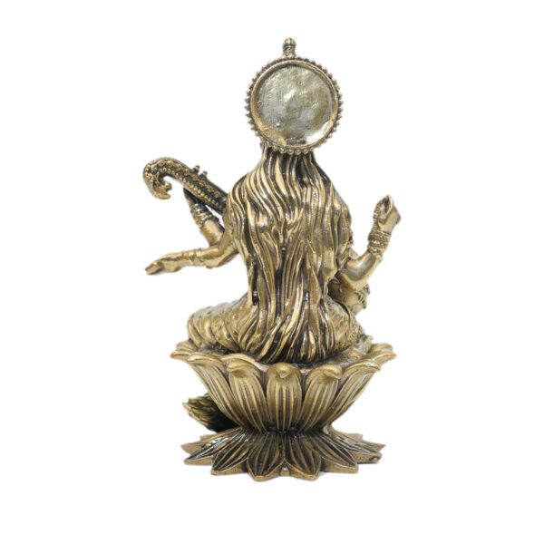 KALARAMBH Brass saraswati 3.8 Inch, 1 Pcs BH10879