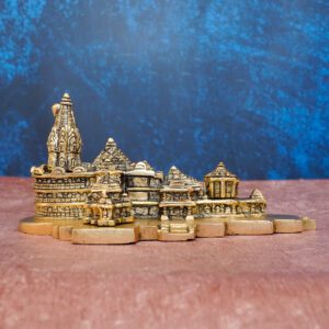 KALARAMBH Brass Ram Mandir 3 Inch, 1 Pcs BH10882