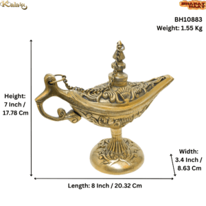 KALARAMBH Brass Chirag 7 Inch, 1 Pcs BH10883