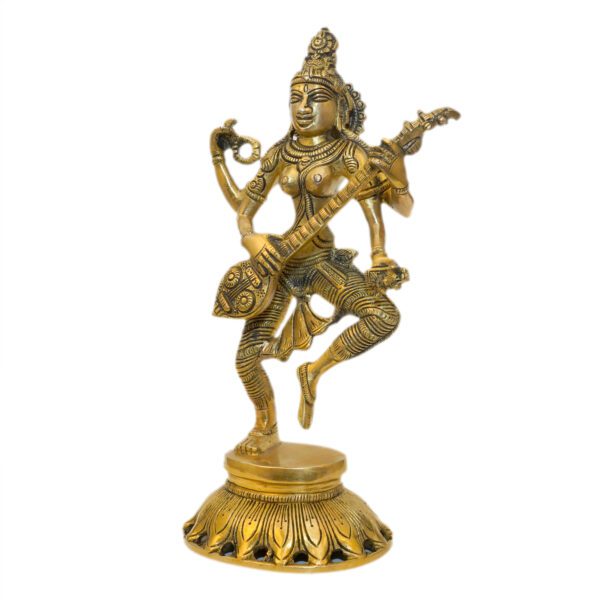 KALARAMBH Brass saraswati 10.5 Inch, 1 Pcs BH10886