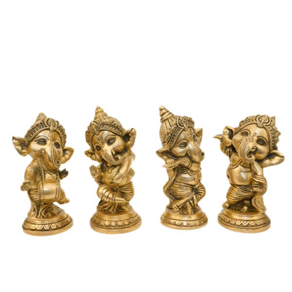 KALARAMBH Brass Ganesha 5 Inch, 1 Pcs BH10887