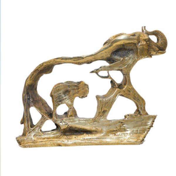 KALARAMBH Brass Elephant 6.3 Inch, 1 Pcs BH10888