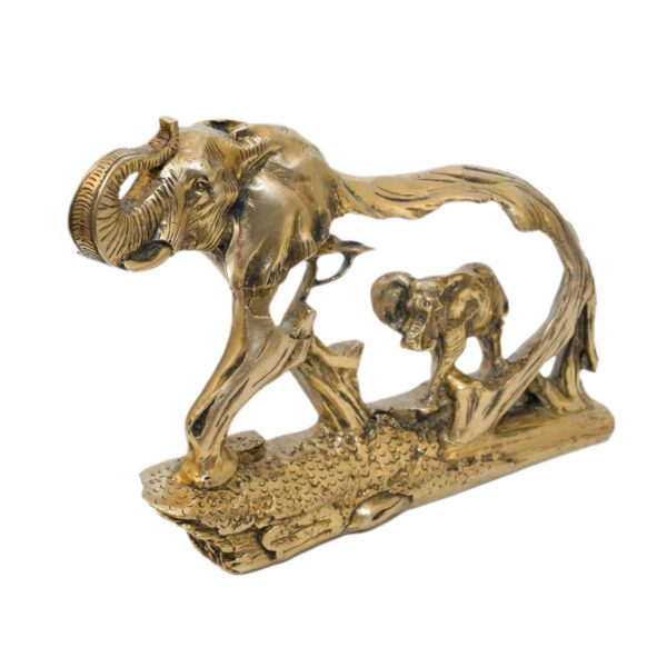 KALARAMBH Brass Elephant 6.3 Inch, 1 Pcs BH10888