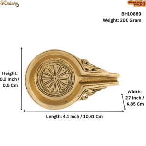 KALARAMBH Brass Arghya 0.2 Inch, 1 Pcs BH10889