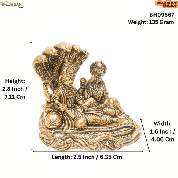 Brass Vishnu Laxmi 2.8 Inch KBH09567