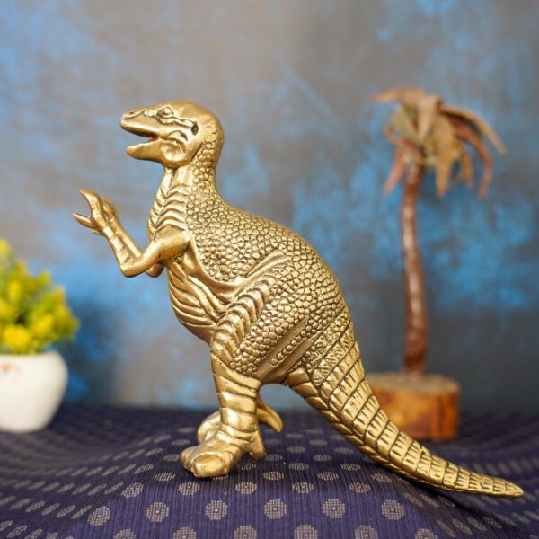 Elegant Brass Dinosaur 6.3"inch Height Premium Prehistoric Art Object BH10956