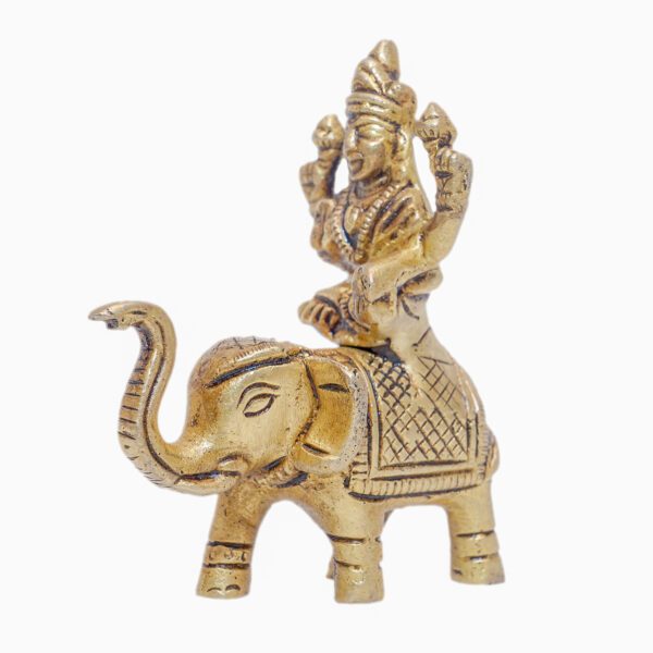 Brass Lakshmi Sitting on Elephant 3" inch height BH10969