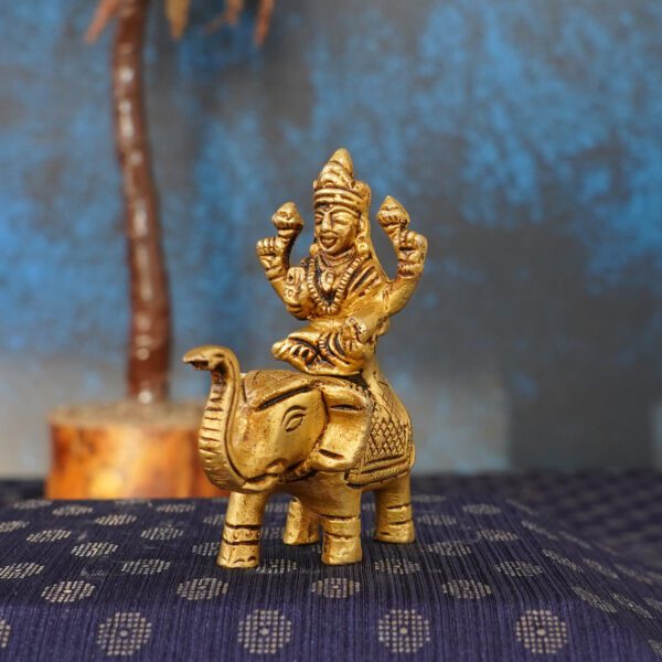 Brass Lakshmi Sitting on Elephant 3" inch height BH10969