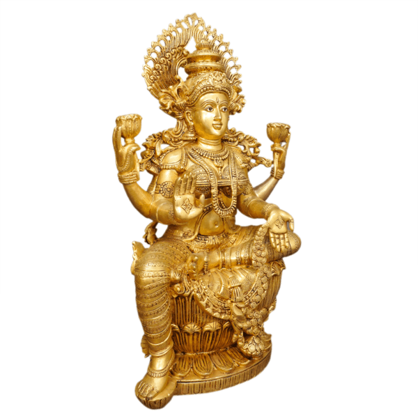Brass Lakshmi Statue for Pooja Room 24.5" Inch Height BH10972
