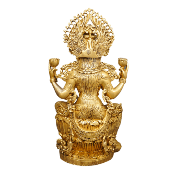 Brass Lakshmi Statue for Pooja Room 24.5" Inch Height BH10972