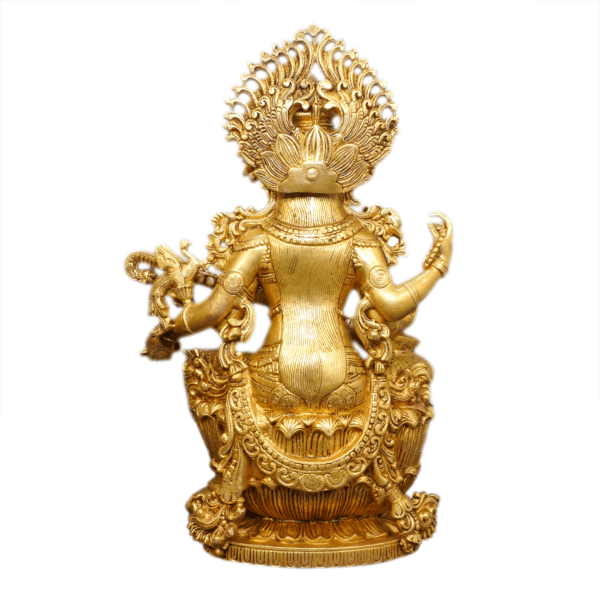 Brass Saraswati Maa Idol Made From Brass 24.2" Inch Height BH10973