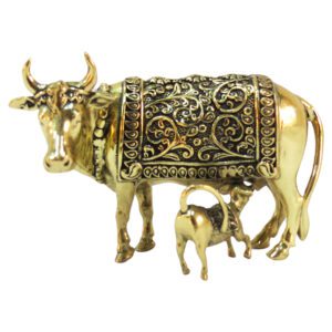 Brass Cow & Calf, 2.5 Inch KBH09284, Weight is 192 Gram, 1 Pcs
