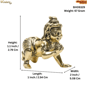 Brass Bal Gopal,1.1 Inch ,KBH09329, Weight is 67 Gram, 1 Pcs