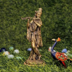 Brass Krishna, 7.9 Inch KBH09569, Weight is 395 Gram, 1 Pcs