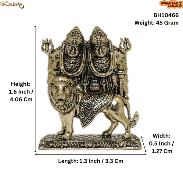 Brass Chamuda MAA, 1.6 Inch KBH10466, Weight is 45 Gram, 1 Pcs