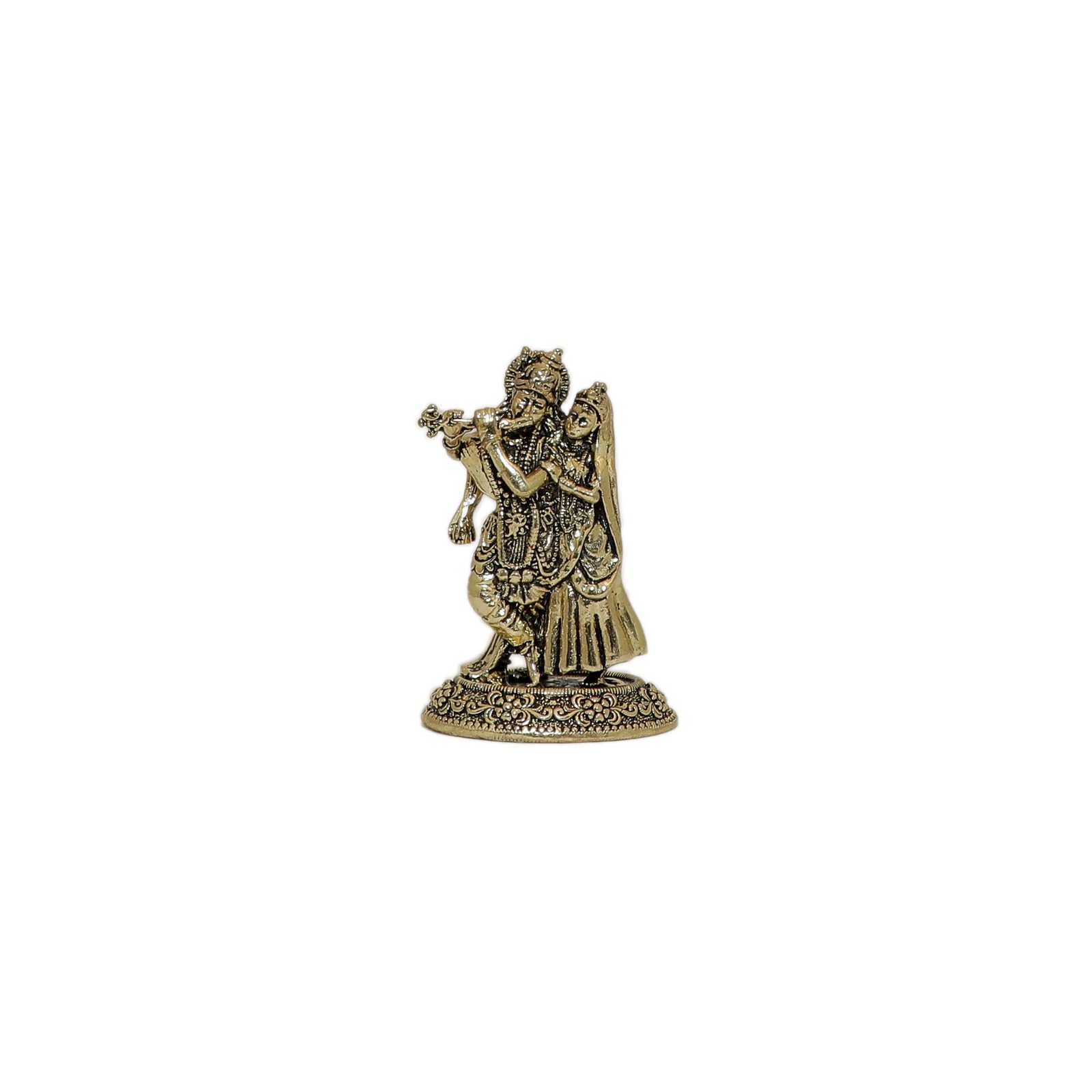 Brass Radha Krishna, 1.5 Inch, KBH10576 Brass Radha Krishna, 1.5 Inch, KBH10576