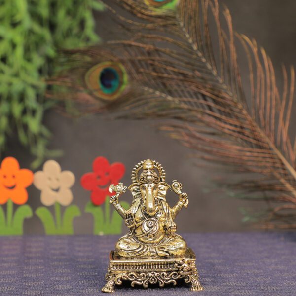 Brass Ganesha, 2.1 Inch, KBH10577