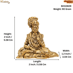 Brass sahajanand swami, 2 Inch, KBH10609