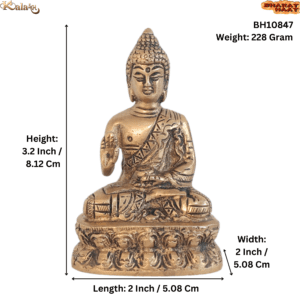 Brass Buddha 3.2 Inch KBH10847