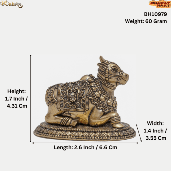 Brass Nandi 1.7 Inch KBH10979