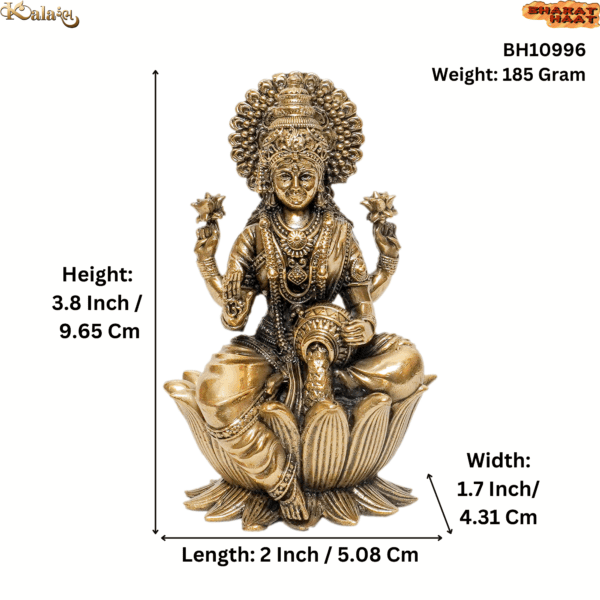 Brass lakshmi 3.8 Inch KBH10996