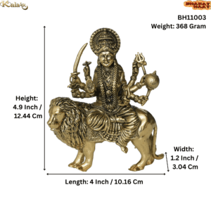 Brass Ambe Maa, 4.9 Inch, KBH11003 ,1 Pcs