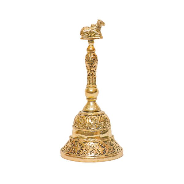 Brass Nandi Bell, 3.8 Inch, KBH11005, 1 Pcs