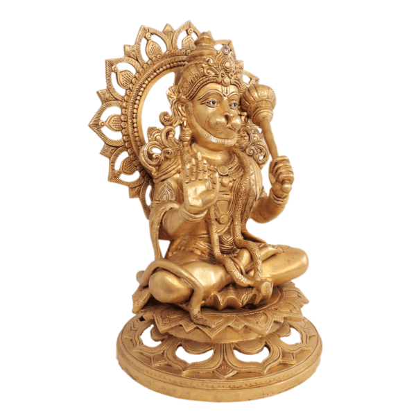 Brass Hanuman, 17 Inch, KBH11022, 1 Pcs
