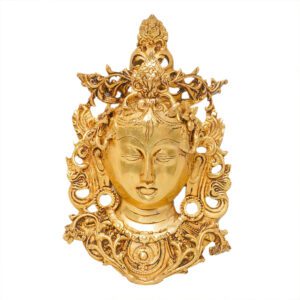 Brass Tara Devi Wall Hanging, 10.8 Inch, KBH11031, 1 Pcs