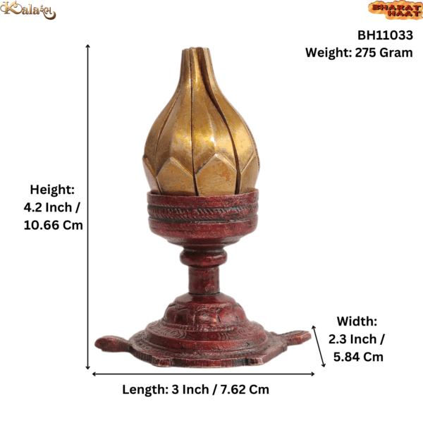 Brass Tortoise Shivling Stand,4.2 Inch BH11033
