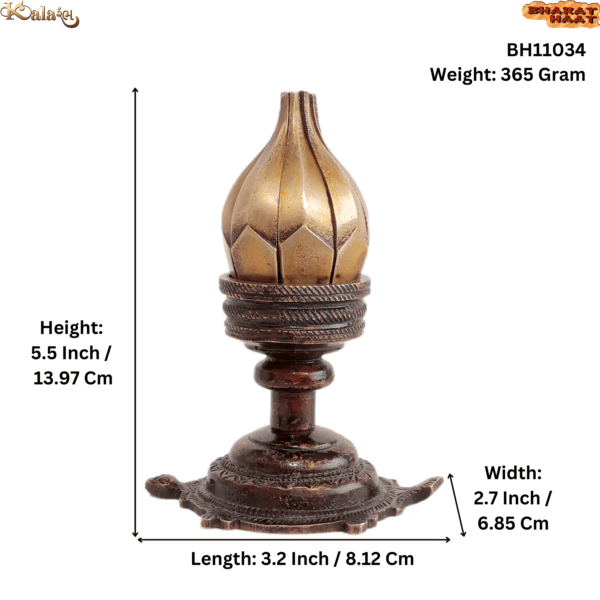 Brass Tortoise Shivling Stand,5.5 Inch BH11034