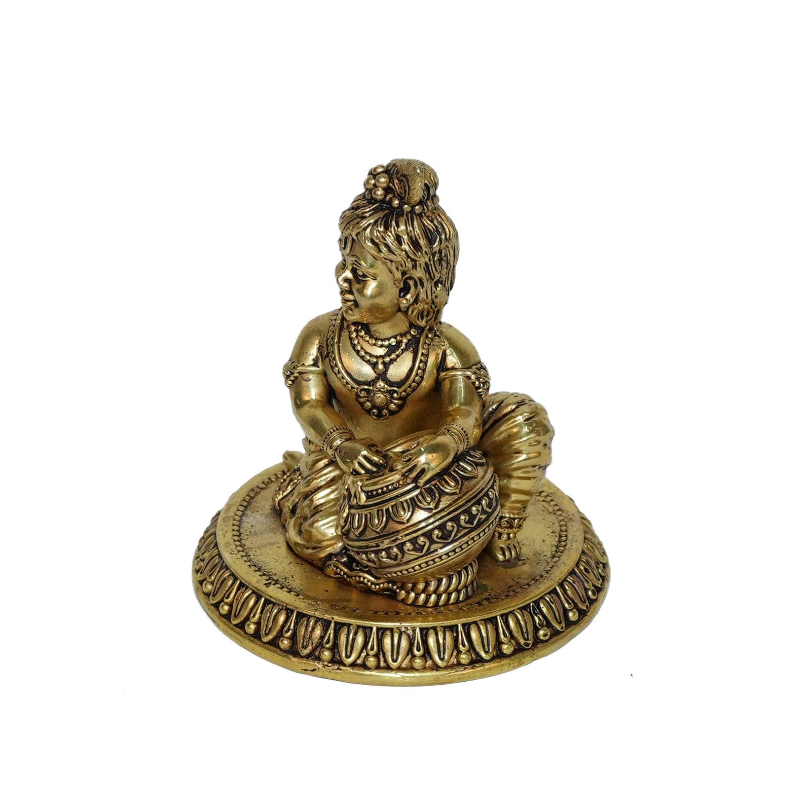 Brass Bal Krishna, 3.5 Inch, Weight is 295 Gram, 1 Pcs, KBH11066 Brass Bal Krishna, 3.5 Inch, Weight is 295 Gram, 1 Pcs, KBH11066